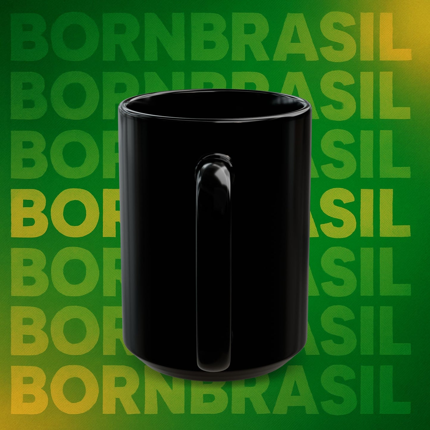 Caneca Preta “Saudade Has No Translation” – Cerâmica Premium 11oz e 15oz | BornBrasil