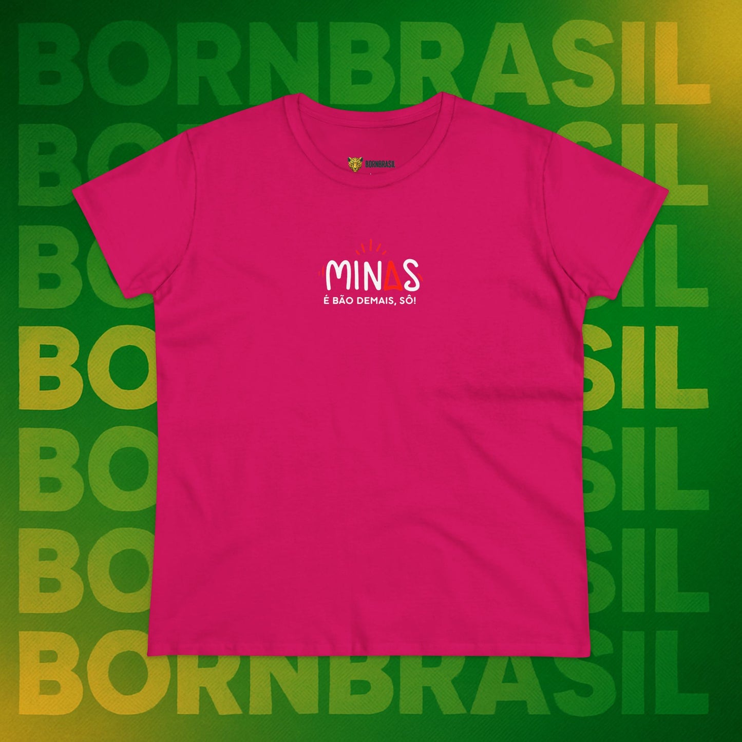 Camiseta Feminina Baby Look Minas é Bão Demais -