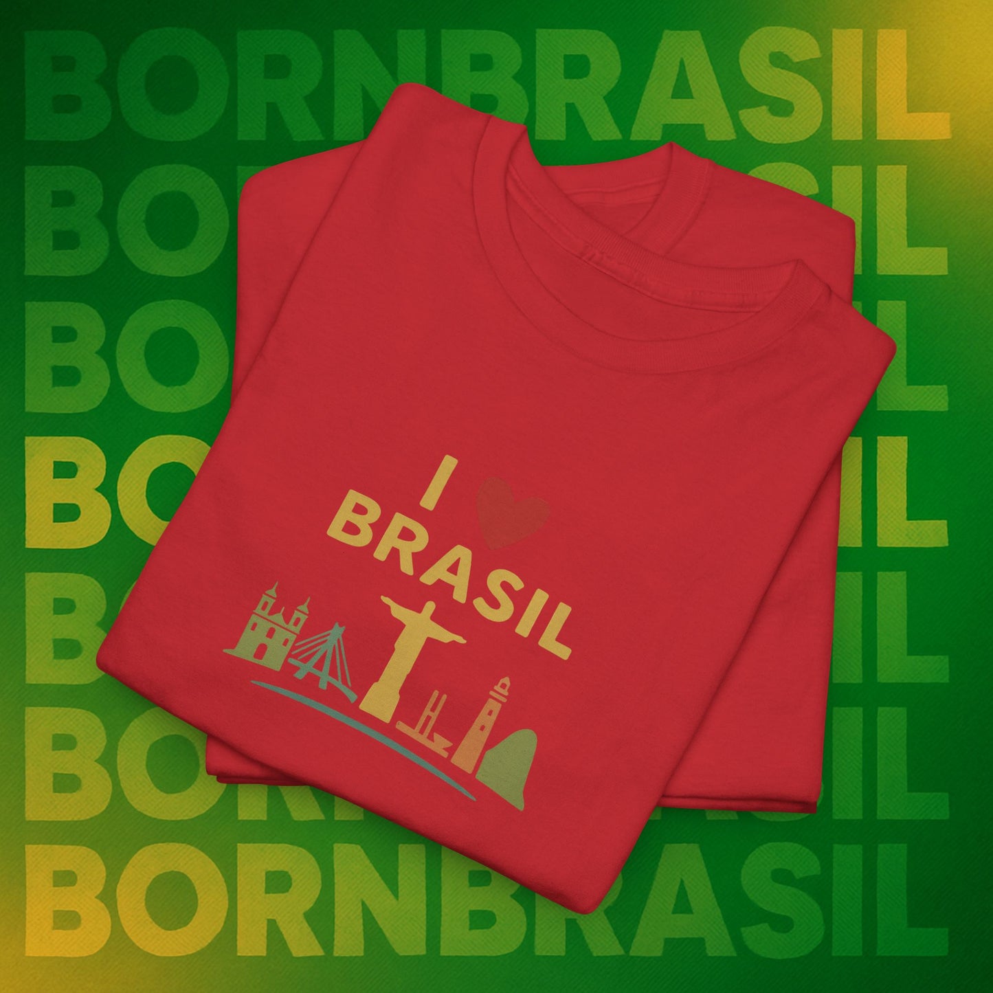 Camiseta I Love Brasil –  BornBrasil Feminina