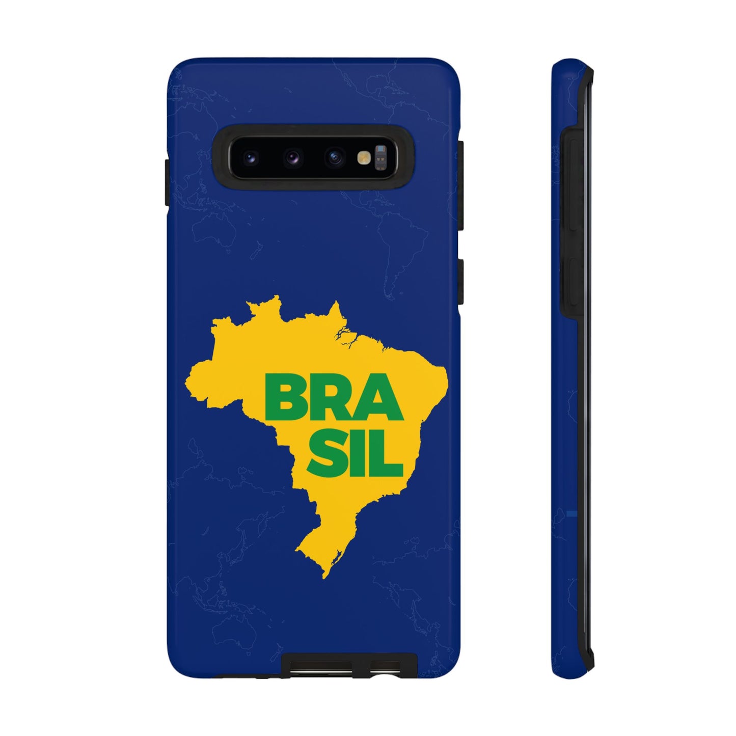 Capinha Samsung Galaxy "BRASIL" Mapa Mundi - Premium de Alta Proteção (S10+ ao S25 Ultra)