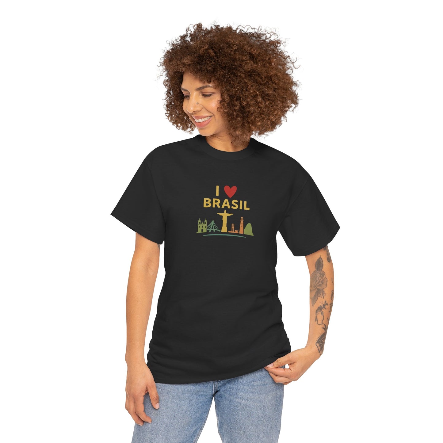 Camiseta I Love Brasil –  BornBrasil Feminina