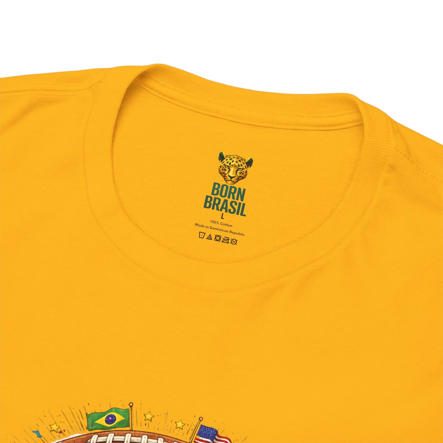 Camiseta Masculina “Together, We Are America” – Orgulho Brasileiro nos EUA | BornBrasil