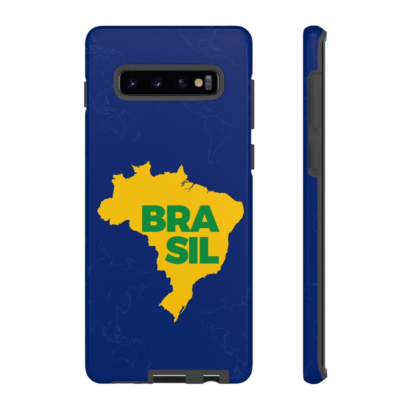 Capinha Samsung Galaxy "BRASIL" Mapa Mundi - Premium de Alta Proteção (S10+ ao S25 Ultra)