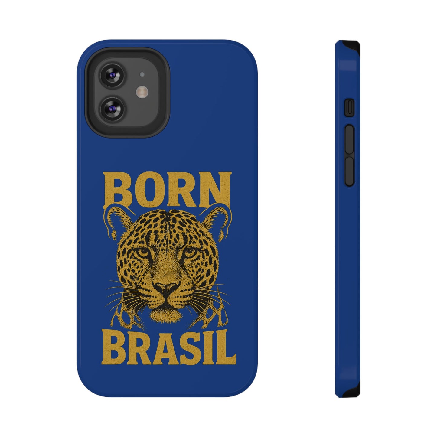 Capinha iPhone Impact-Resistant “Born Brasil Onça” – Proteção Premium do 11 ao 17 Pro Max | BornBrasil