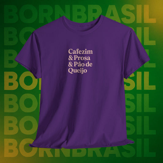 Camiseta Feminina Cafezim & Prosa & Pão de Queijo – BornBrasil