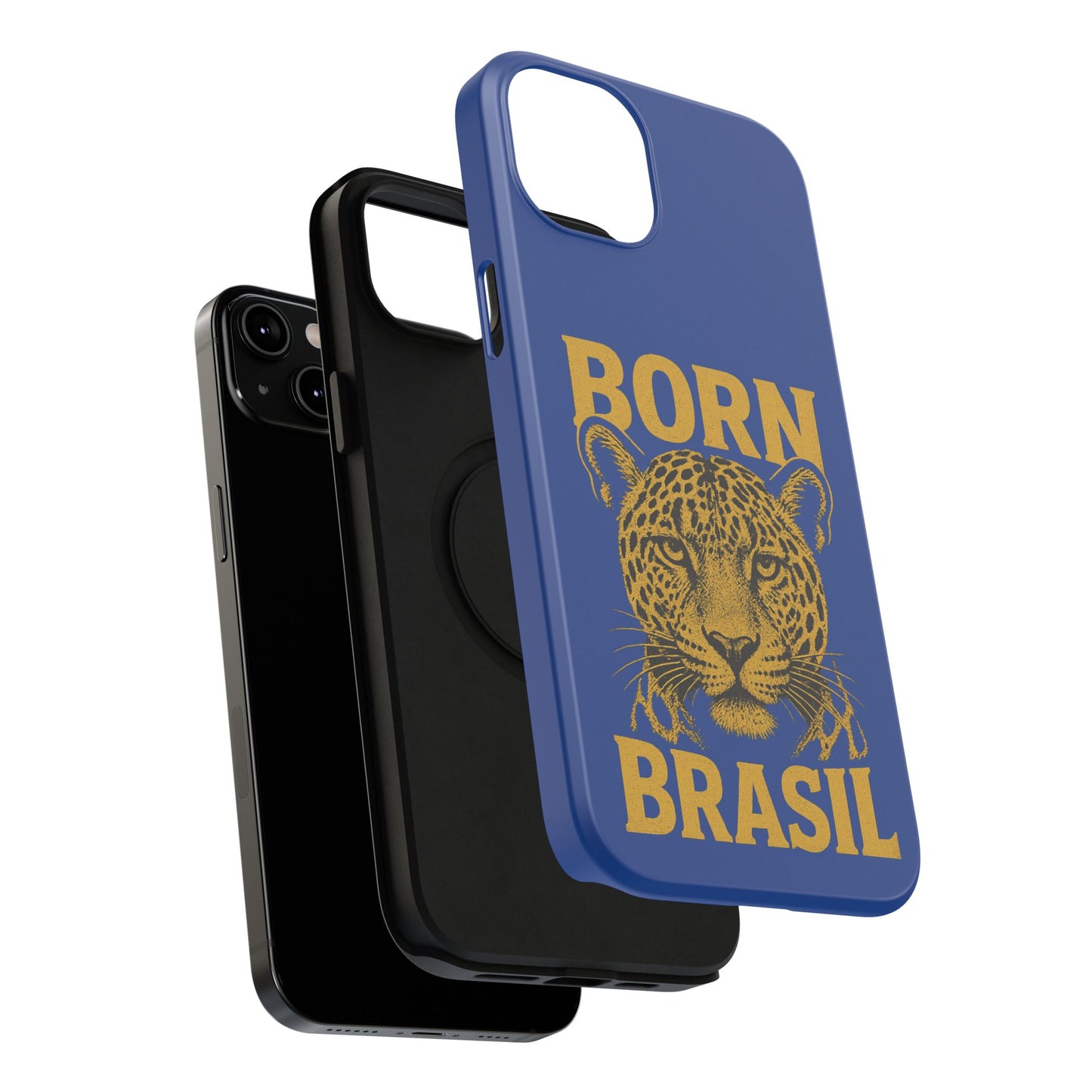 Capinha iPhone Impact-Resistant “Born Brasil Onça” – Proteção Premium do 11 ao 17 Pro Max | BornBrasil