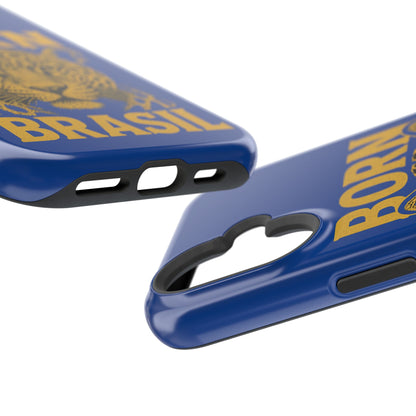 Capinha iPhone Impact-Resistant “Born Brasil Onça” – Proteção Premium do 11 ao 17 Pro Max | BornBrasil