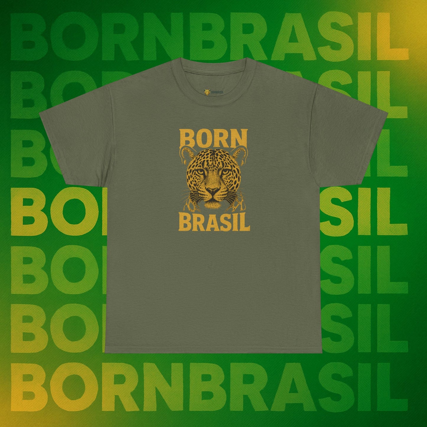 Camiseta Masculina Born Brasil Onça-Pintada Premium