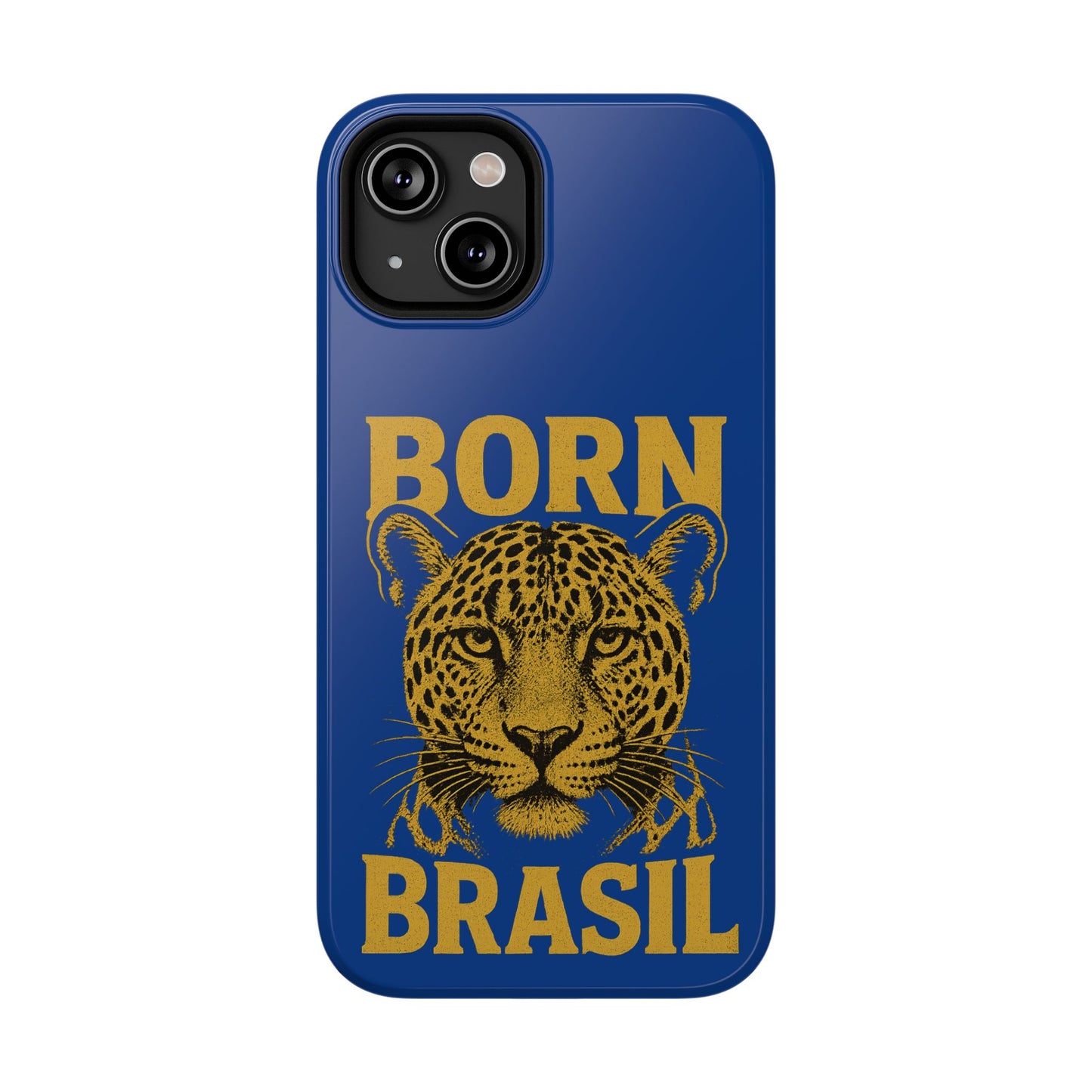Capinha iPhone Impact-Resistant “Born Brasil Onça” – Proteção Premium do 11 ao 17 Pro Max | BornBrasil