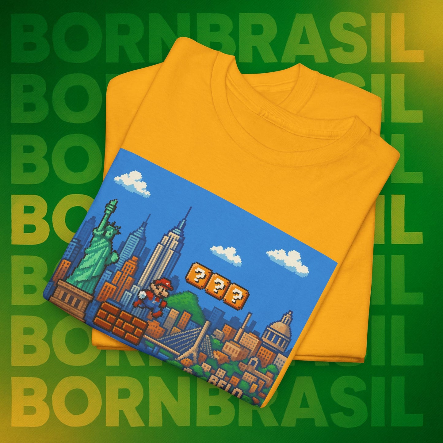 Camiseta De Volta Pro Brasil – Nostalgia Gamer BornBrasil