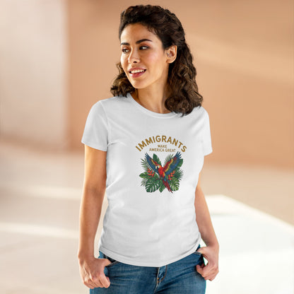 Camiseta Babylook Feminina “Immigrants Make America Great” – Orgulho Imigrante | BornBrasil