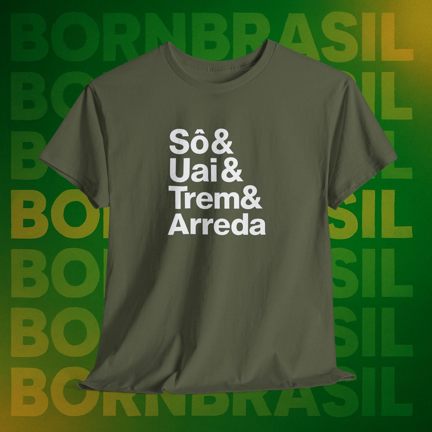 Camiseta Sô & Uai & Trem & Arreda – Cultura Mineira BornBrasil