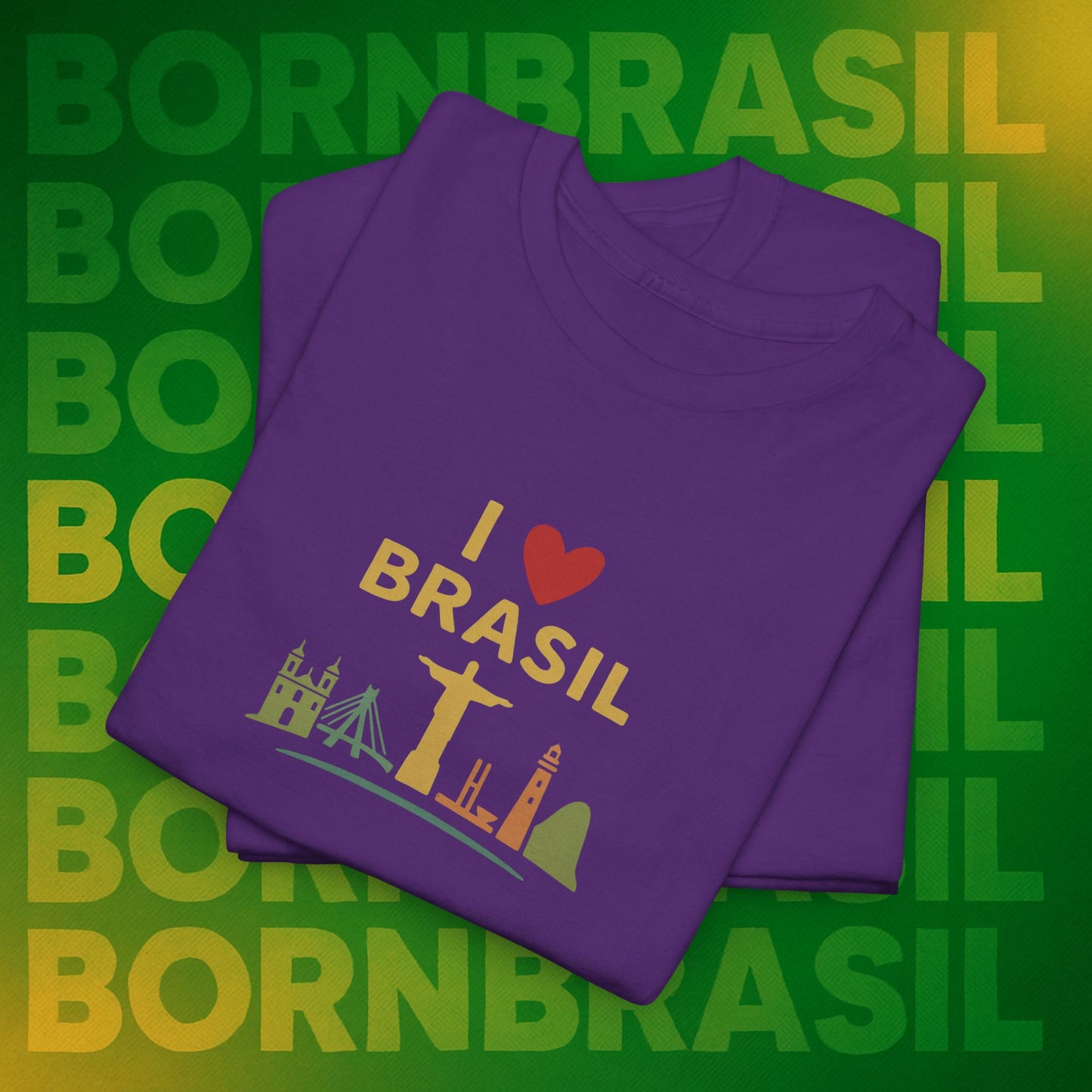 Camiseta I Love Brasil –  BornBrasil Feminina