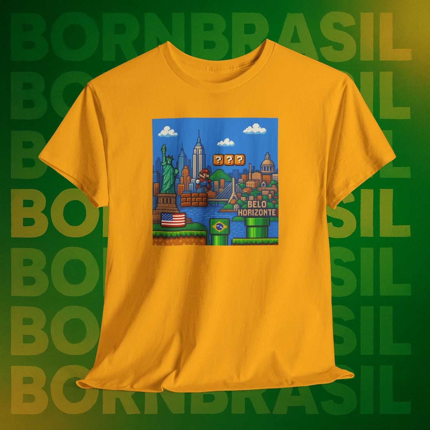 Camiseta De Volta Pro Brasil – Nostalgia Gamer BornBrasil
