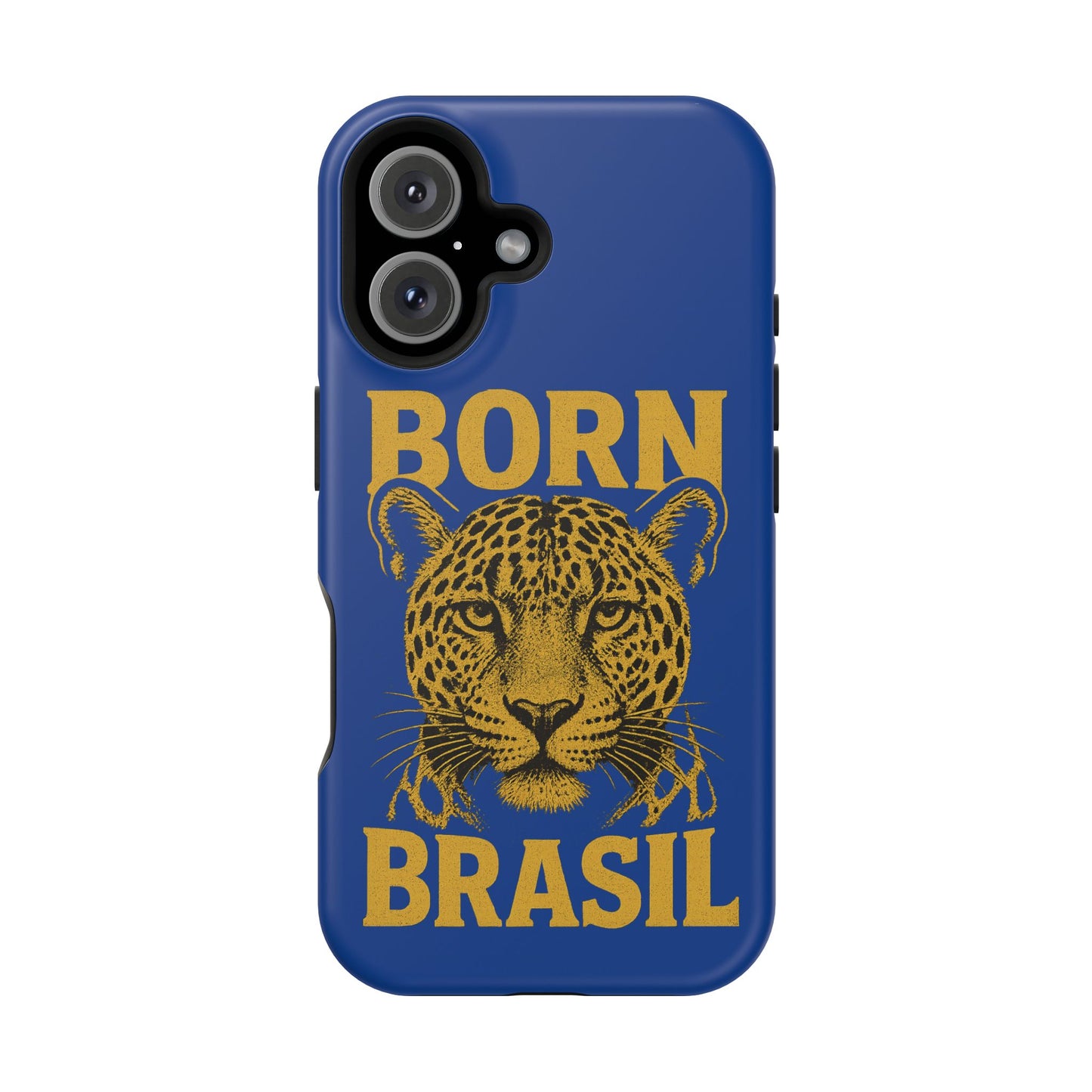 Capinha iPhone Impact-Resistant “Born Brasil Onça” – Proteção Premium do 11 ao 17 Pro Max | BornBrasil