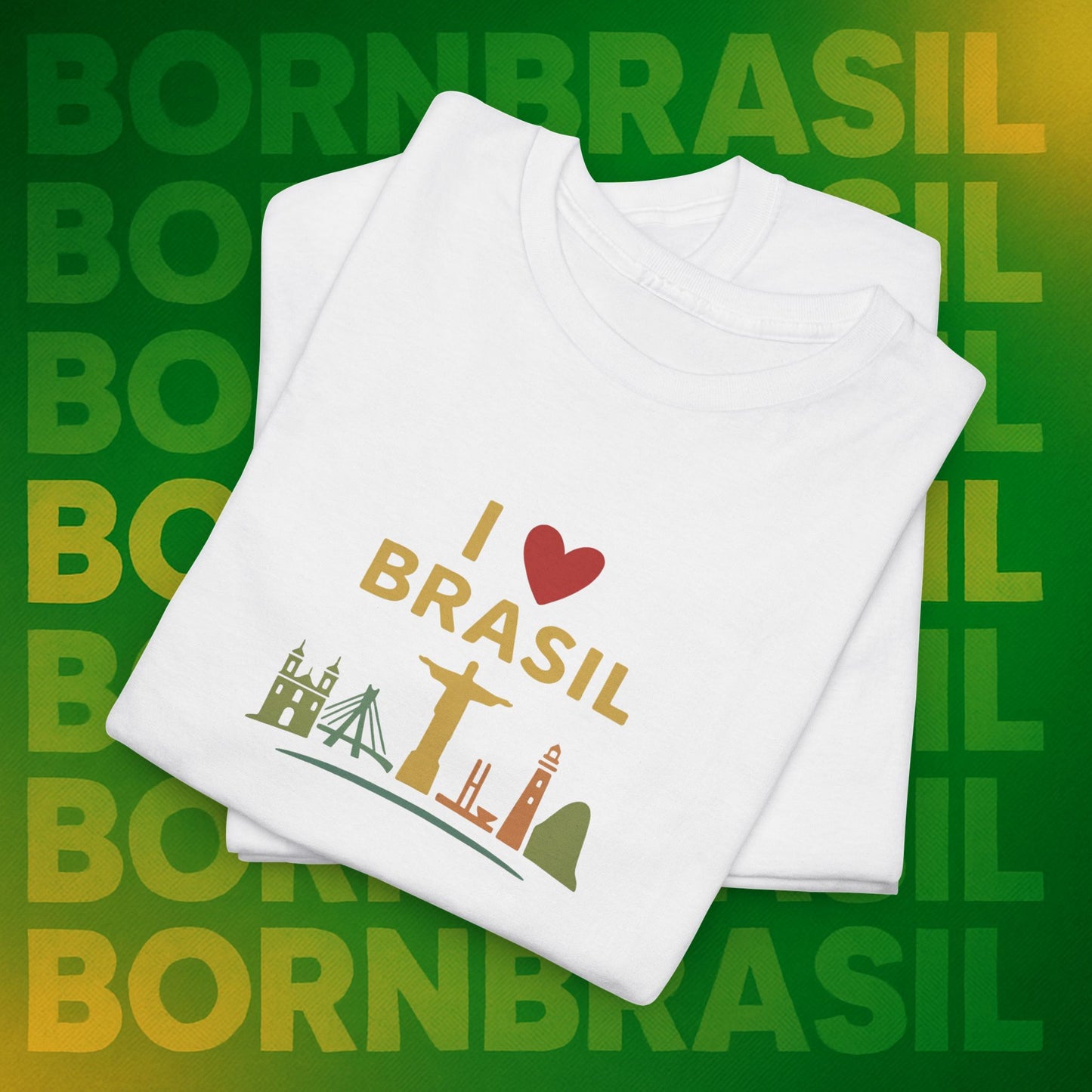 Camiseta I Love Brasil –  BornBrasil Feminina