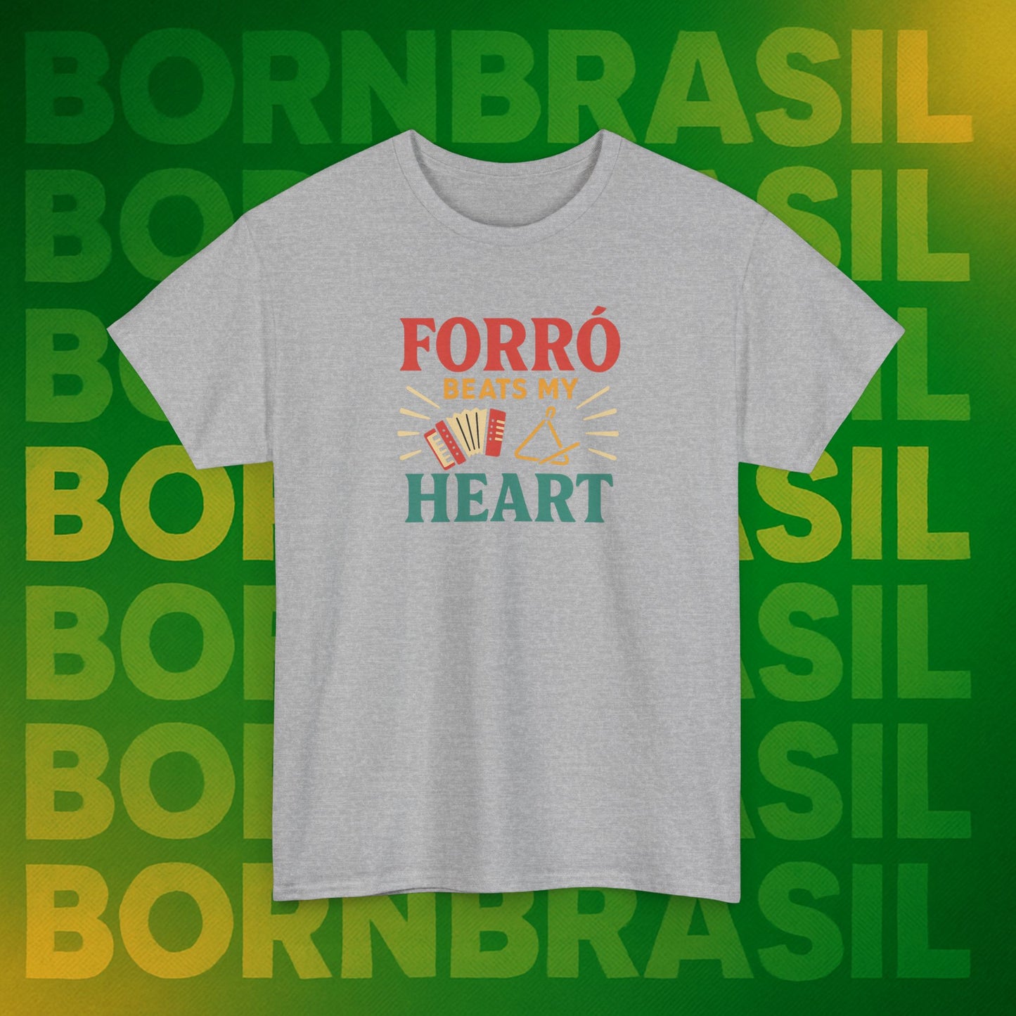 Camiseta Forró Beats My Heart – Cultura Nordestina BornBrasil