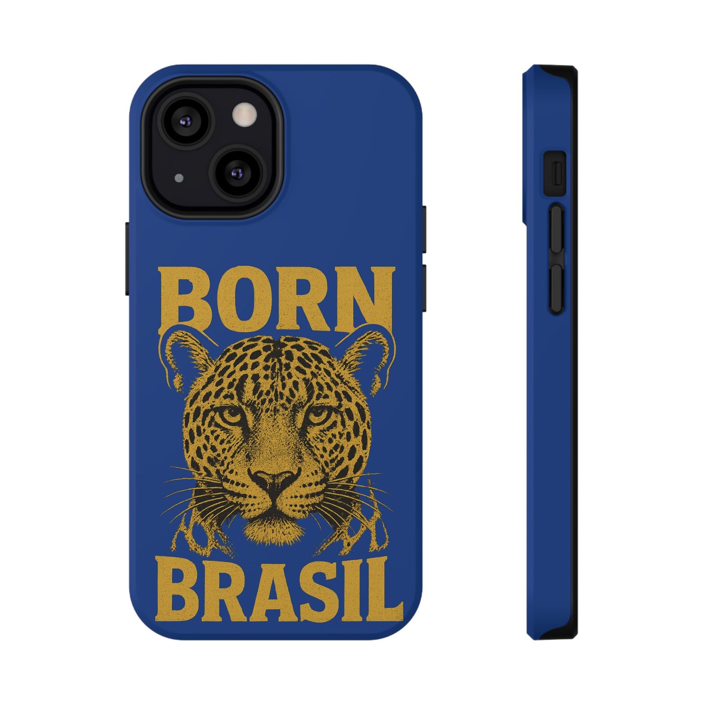 Capinha iPhone Impact-Resistant “Born Brasil Onça” – Proteção Premium do 11 ao 17 Pro Max | BornBrasil