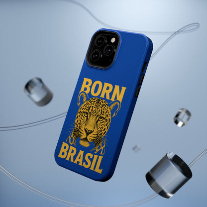 Capinha iPhone Impact-Resistant “Born Brasil Onça” – Proteção Premium do 11 ao 17 Pro Max | BornBrasil