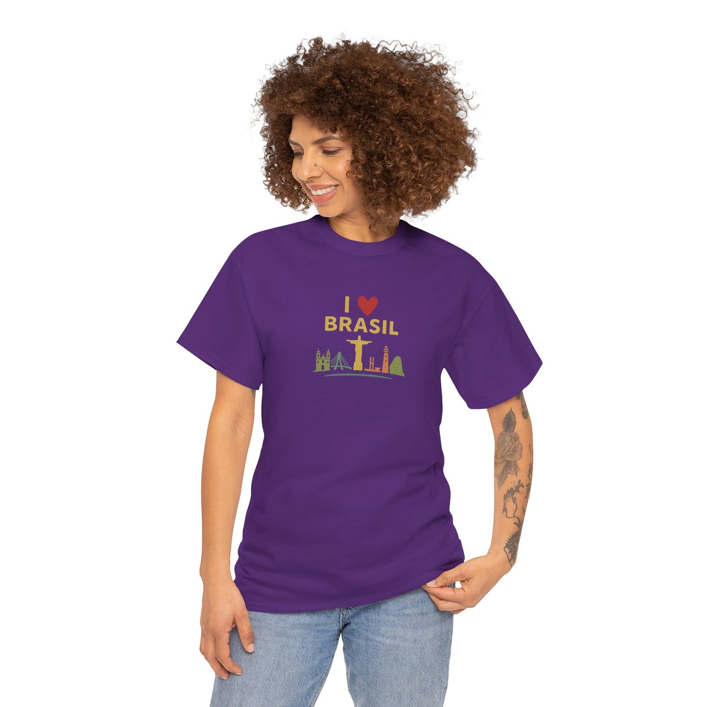 Camiseta I Love Brasil –  BornBrasil Feminina