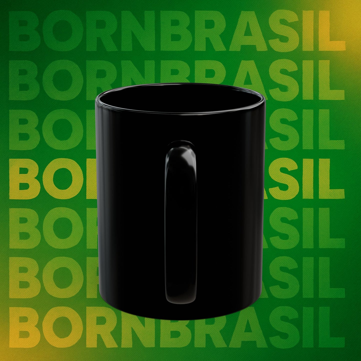 Caneca Preta “Saudade Has No Translation” – Cerâmica Premium 11oz e 15oz | BornBrasil