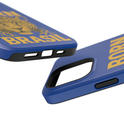Capinha iPhone Impact-Resistant “Born Brasil Onça” – Proteção Premium do 11 ao 17 Pro Max | BornBrasil