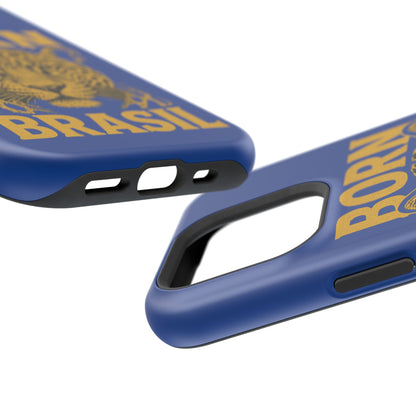 Capinha iPhone Impact-Resistant “Born Brasil Onça” – Proteção Premium do 11 ao 17 Pro Max | BornBrasil