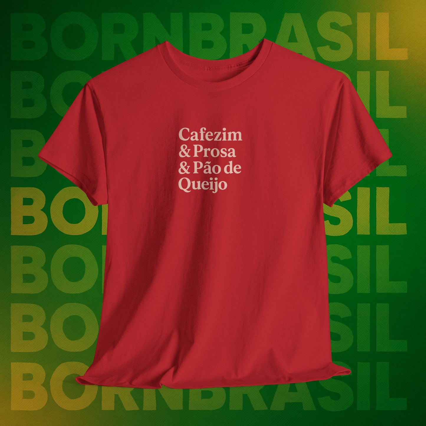 Camiseta Feminina Cafezim & Prosa & Pão de Queijo – BornBrasil