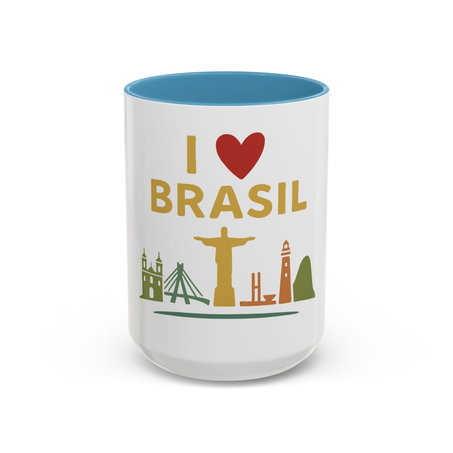 Copy of I  Brasil Accent Coffee Mug - Perfect Gift for Travel Lovers, Home Decor, Coffee Enthusiasts, Brazil Souvenir, Daily Use Mug