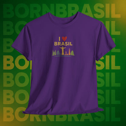Camiseta I Love Brasil –  BornBrasil Feminina
