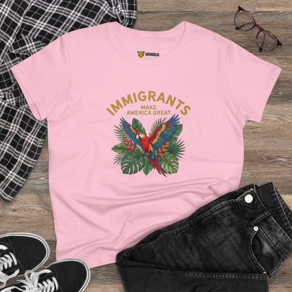 Camiseta Babylook Feminina “Immigrants Make America Great” – Orgulho Imigrante | BornBrasil