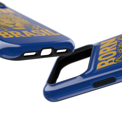Capinha iPhone Impact-Resistant “Born Brasil Onça” – Proteção Premium do 11 ao 17 Pro Max | BornBrasil