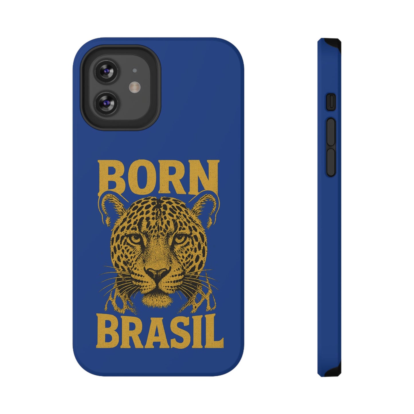 Capinha iPhone Impact-Resistant “Born Brasil Onça” – Proteção Premium do 11 ao 17 Pro Max | BornBrasil