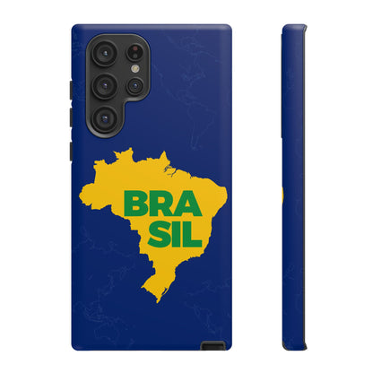 Capinha Samsung Galaxy "BRASIL" Mapa Mundi - Premium de Alta Proteção (S10+ ao S25 Ultra)