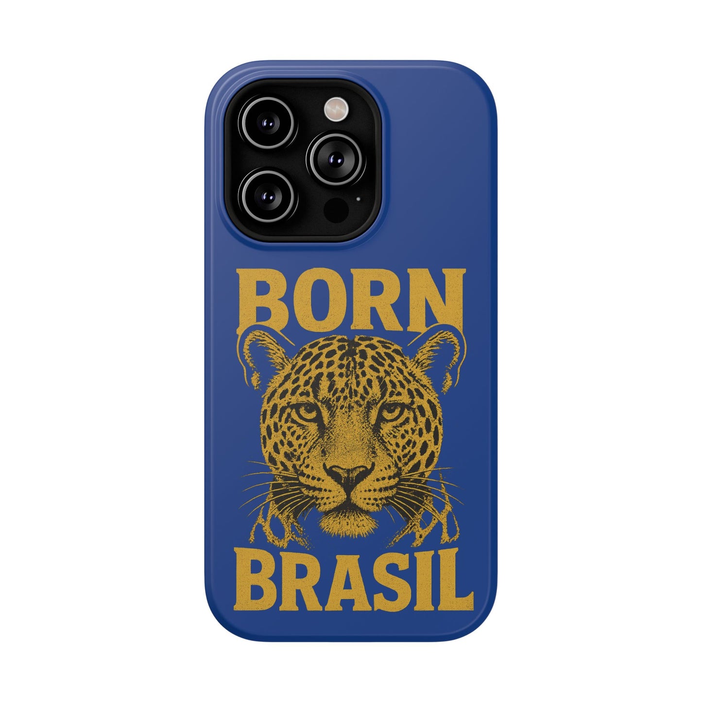 Capinha iPhone Impact-Resistant “Born Brasil Onça” – Proteção Premium do 11 ao 17 Pro Max | BornBrasil