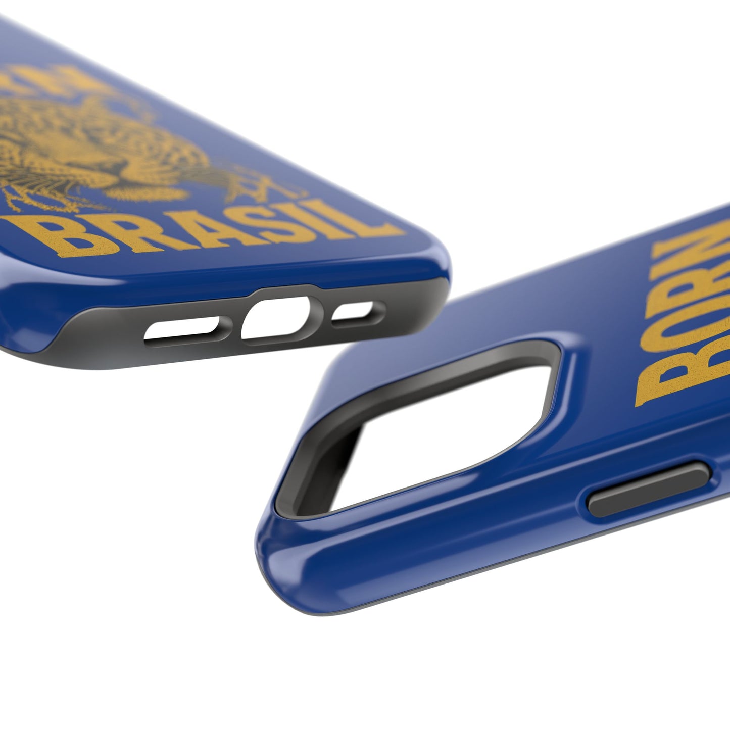 Capinha iPhone Impact-Resistant “Born Brasil Onça” – Proteção Premium do 11 ao 17 Pro Max | BornBrasil
