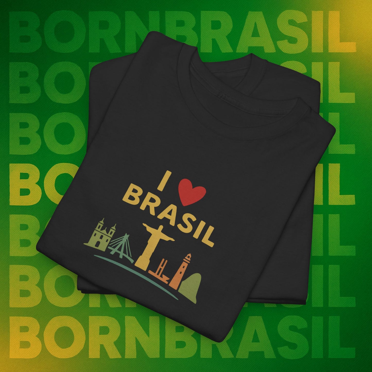 Camiseta I Love Brasil –  BornBrasil Feminina