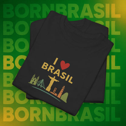 Camiseta I Love Brasil –  BornBrasil Feminina
