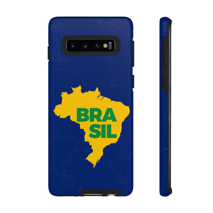 Capinha Samsung Galaxy "BRASIL" Mapa Mundi - Premium de Alta Proteção (S10+ ao S25 Ultra)