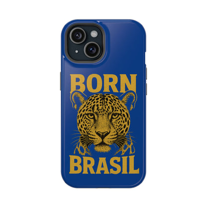Capinha iPhone Impact-Resistant “Born Brasil Onça” – Proteção Premium do 11 ao 17 Pro Max | BornBrasil