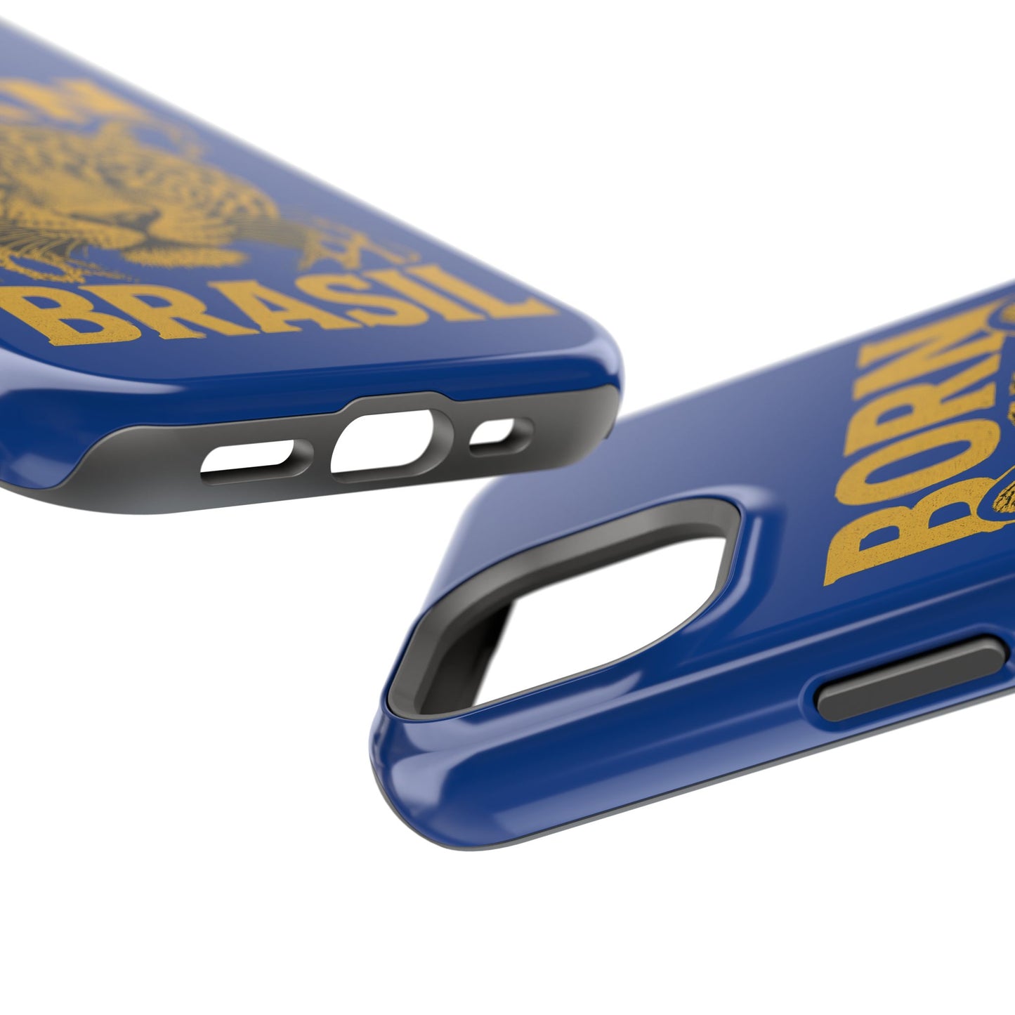 Capinha iPhone Impact-Resistant “Born Brasil Onça” – Proteção Premium do 11 ao 17 Pro Max | BornBrasil