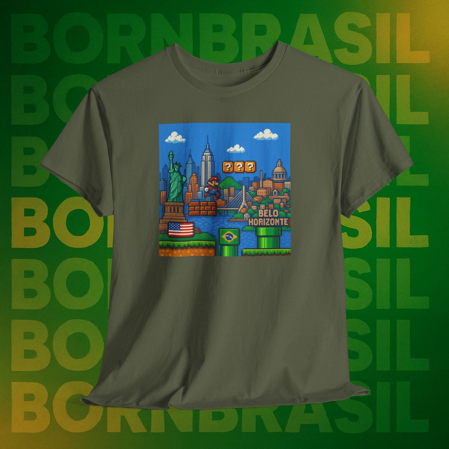 Camiseta De Volta Pro Brasil – Nostalgia Gamer BornBrasil