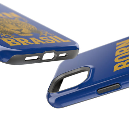 Capinha iPhone Impact-Resistant “Born Brasil Onça” – Proteção Premium do 11 ao 17 Pro Max | BornBrasil