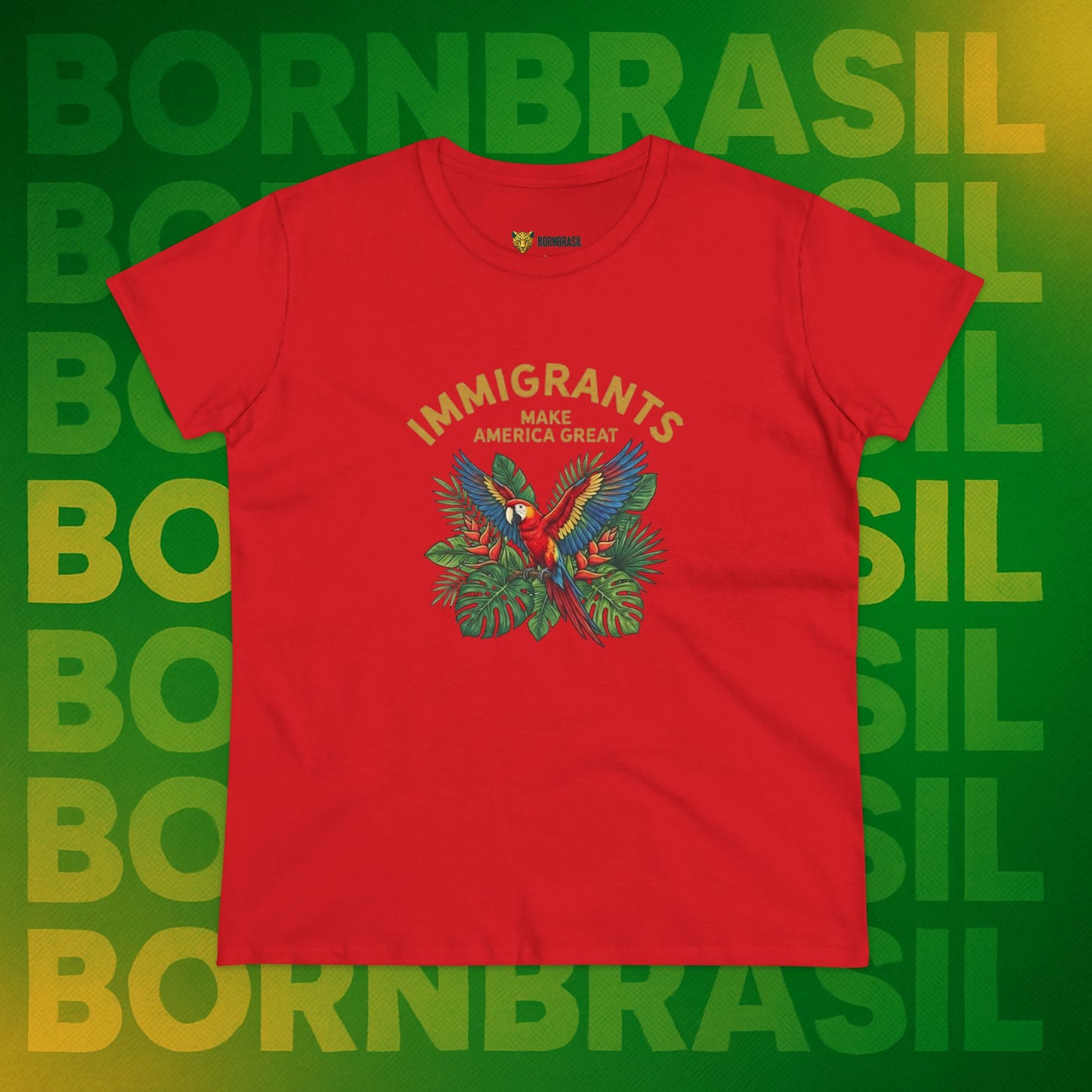 Camiseta Babylook Feminina “Immigrants Make America Great” – Orgulho Imigrante | BornBrasil