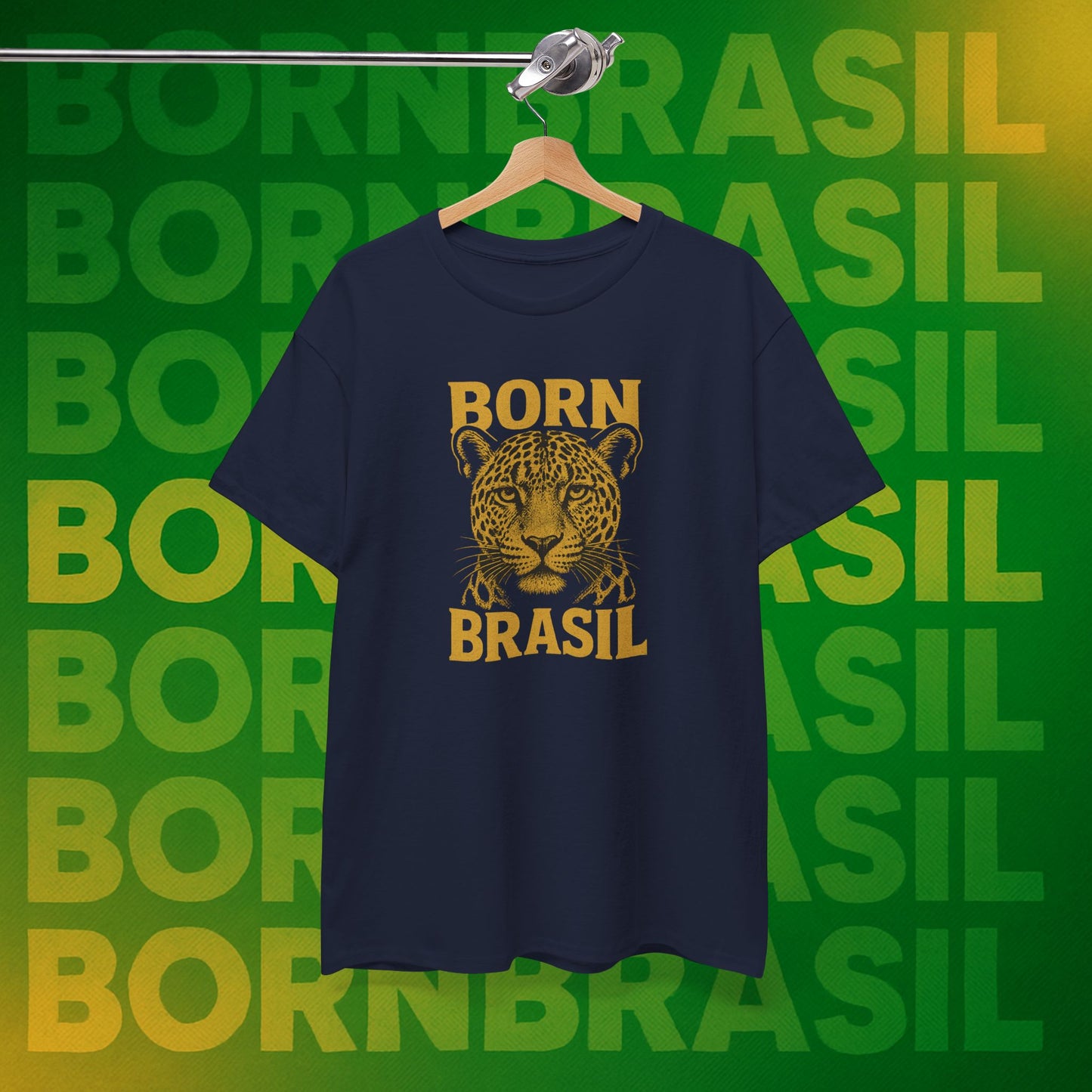 Camiseta Masculina Born Brasil Onça-Pintada Premium