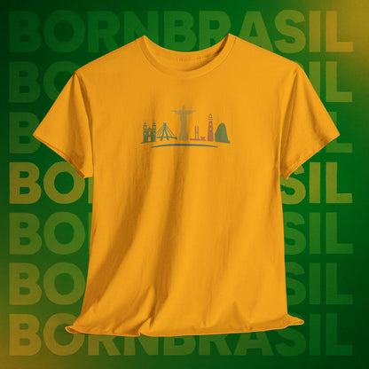 Camiseta Skyline Nacional – Arte Hand-Drawn BornBrasil