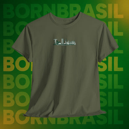 Camiseta Brasil – Skyline Nacional Hand-Drawn BornBrasil