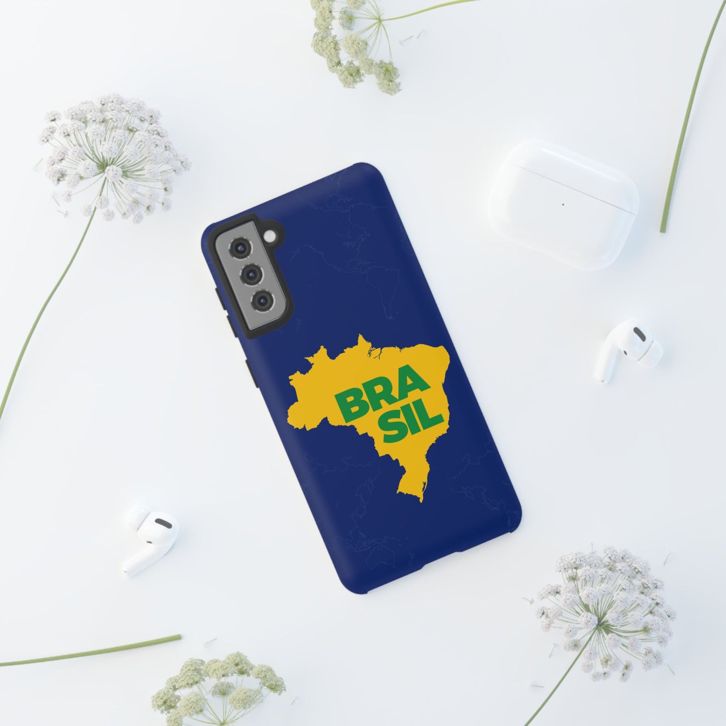 Capinha Samsung Galaxy "BRASIL" Mapa Mundi - Premium de Alta Proteção (S10+ ao S25 Ultra)