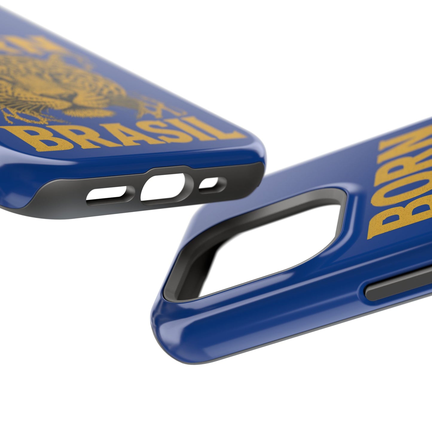 Capinha iPhone Impact-Resistant “Born Brasil Onça” – Proteção Premium do 11 ao 17 Pro Max | BornBrasil