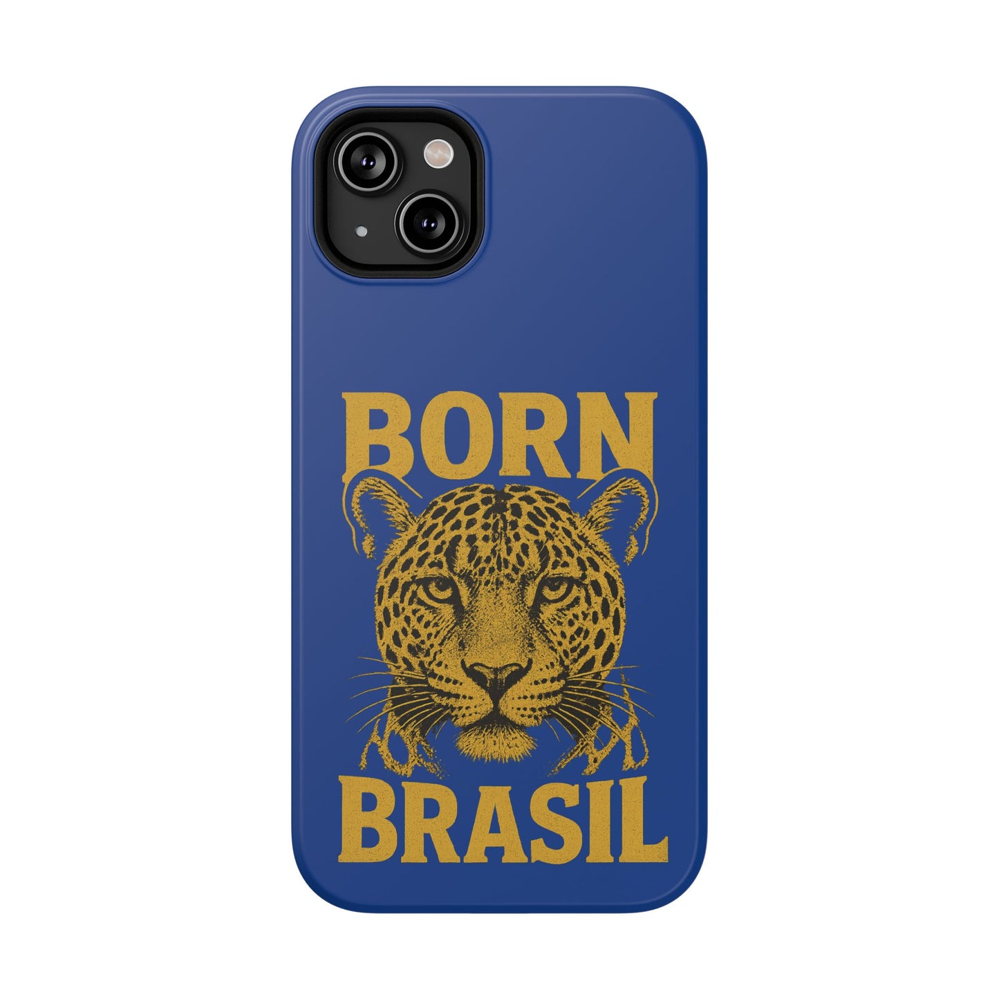 Capinha iPhone Impact-Resistant “Born Brasil Onça” – Proteção Premium do 11 ao 17 Pro Max | BornBrasil
